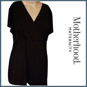 Black Stretch Motherhood Maternity Top Sz Lg